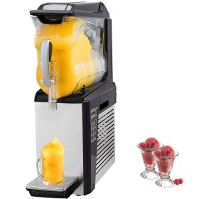 VEVOR 110V Slushy Machine 10L Margarita Frozen Drink Maker 600W Automatic Clean Day and Night Modes for Supermarkets Cafes Restaurants Snack Bars