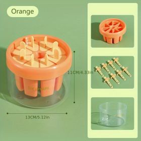 1pc Home Made Popsicles, Popsicles, Ice Cream Molds, Grinding Tools, Homemade Ice Cream, Frozen Ice Cream, Popsicles, Popsicles, Popsicle Boxes (Color: orange)